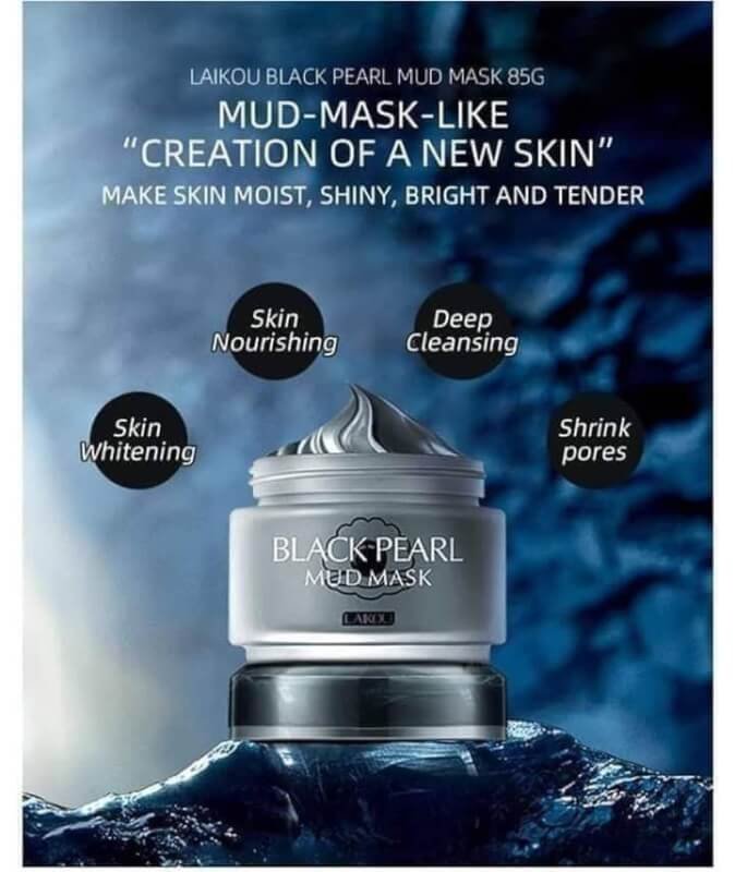 বাজারের সেরা ৫ নাইট ক্রিম 2 Laikou Black Pearl Whitening Mud Mask2