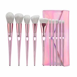 Pink Bag with 10Pcs Set Professional Makeup Brush