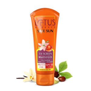 Lotus Herbals Safe Sun UV Screen Matte Gel Ultra Soothing Sunscreen PA+++ SPF 50 UVB