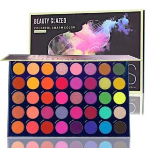 40 Colors Beauty Glazed COLOR VIBES Eyeshadow Palette Purple Olive Green Mette Glitter Makeup Pallete Neon Pigments Pallete
