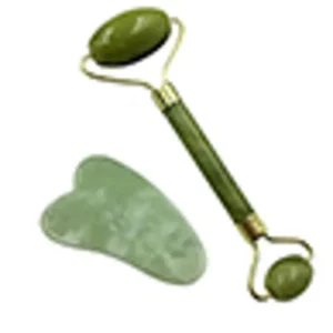 Faux Jade Double Head Fe Roller Slimming sager Scraping Plate Beauty Tool
